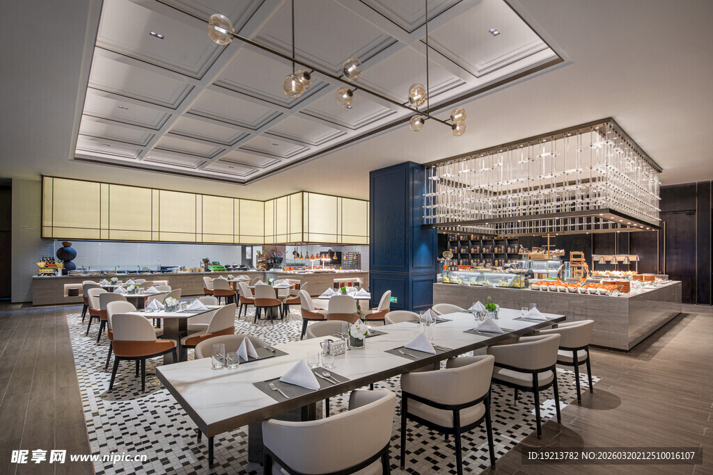 现代时尚餐厅室内场景