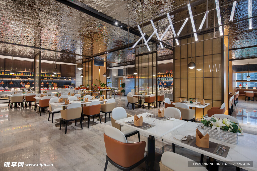 现代风时尚餐厅内部场景