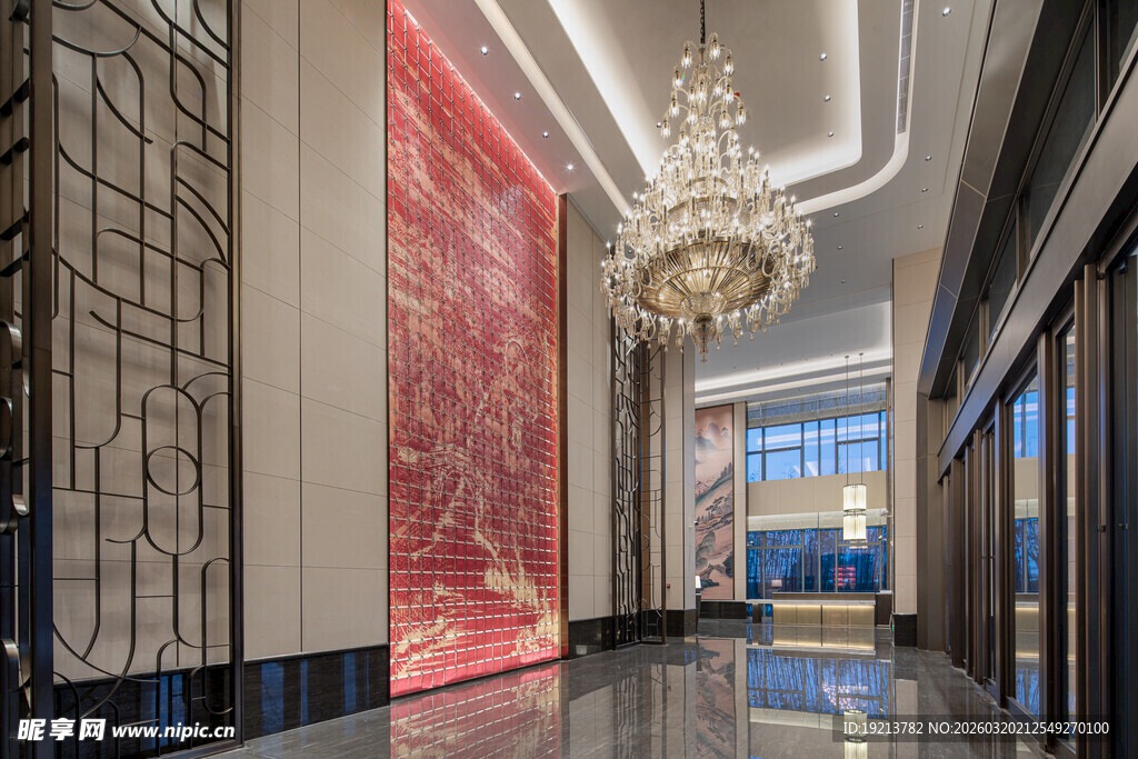 豪华现代风酒店大堂设计