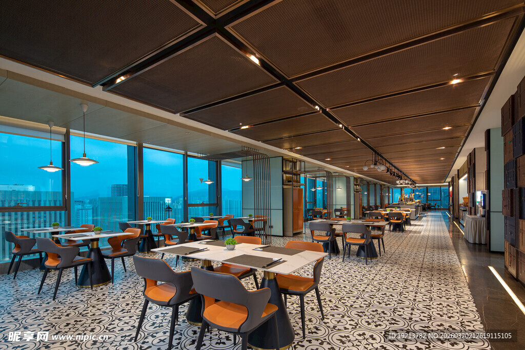 现代风格海景餐厅室内景