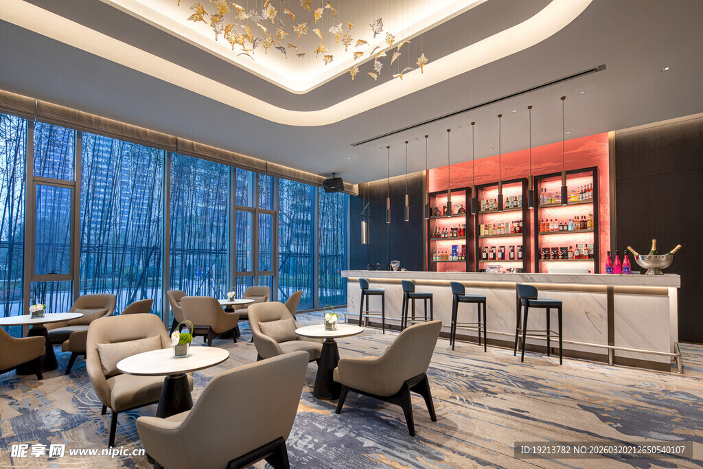 现代风格豪华餐厅室内场景