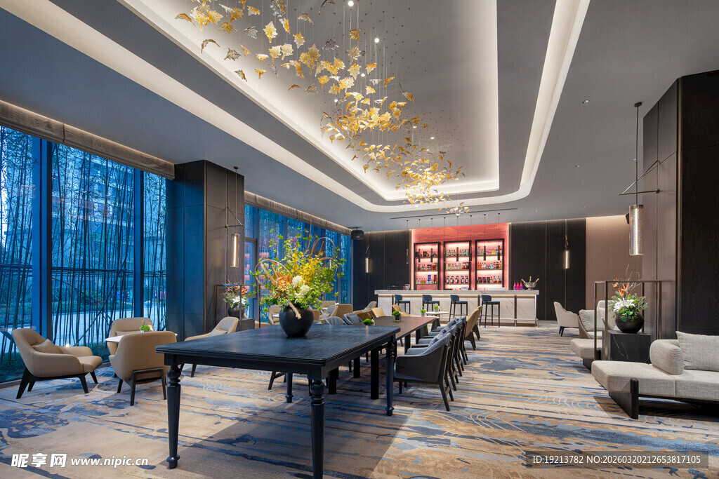 现代豪华大气的室内会客厅