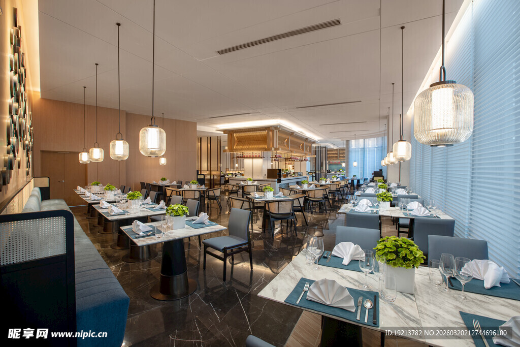 现代优雅餐厅室内布置