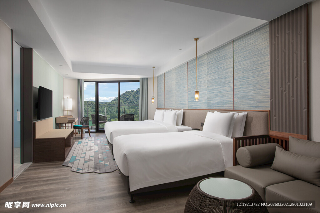 现代风格舒适双人酒店客房