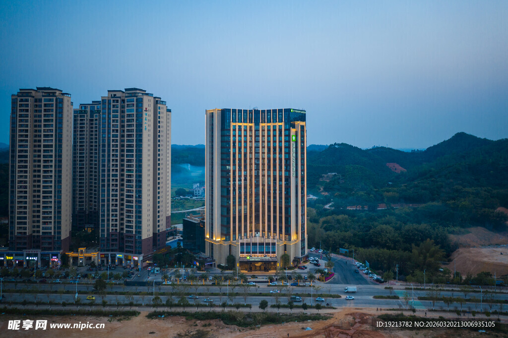 城市高楼夜景风光