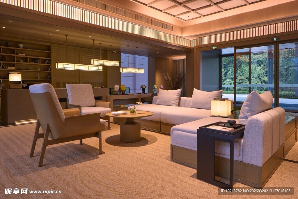 现代奢华客厅室内场景