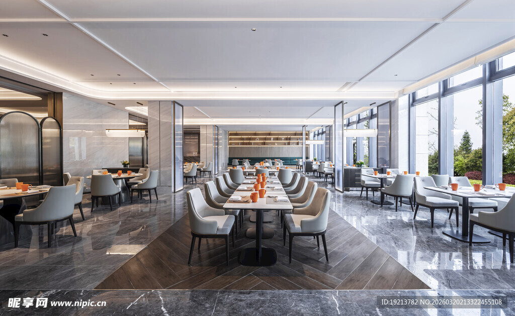 现代风格豪华餐厅内景