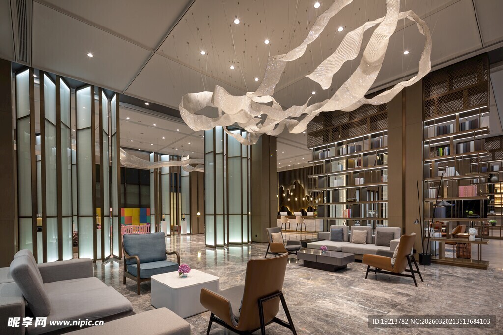 现代时尚的休闲室内空间