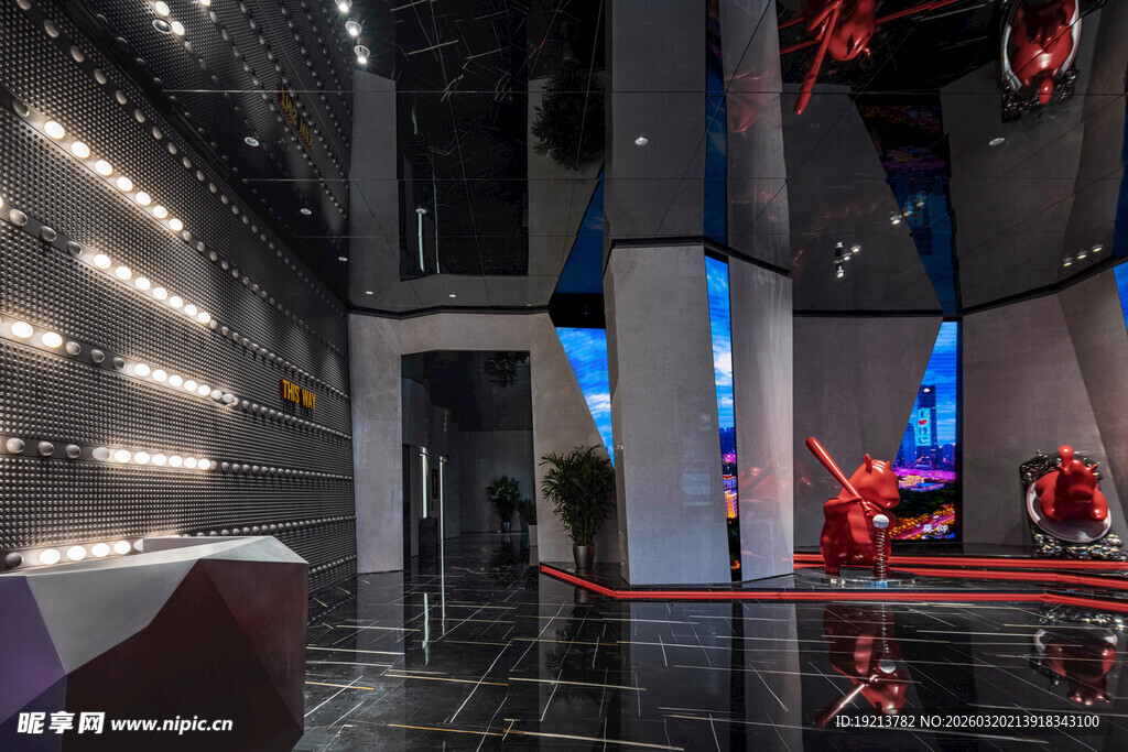 炫酷科技展厅内部场景