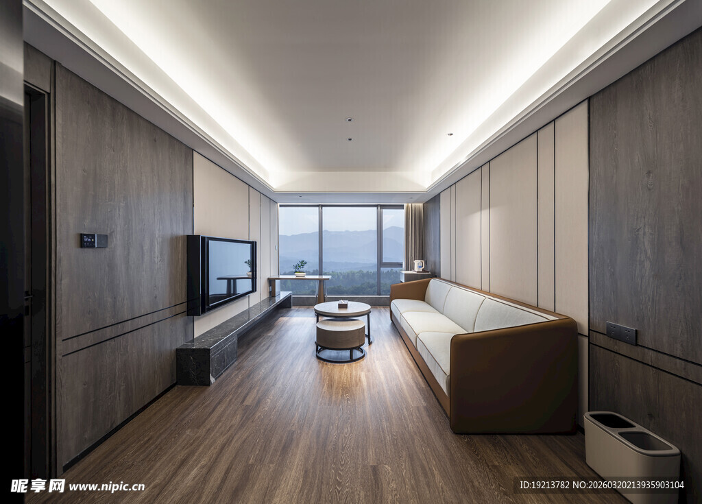 现代简约风格客厅全景