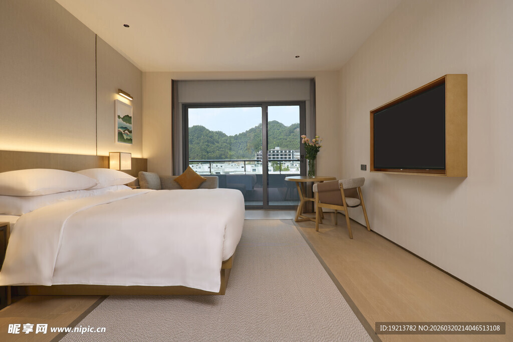 现代简约风格卧室室内图