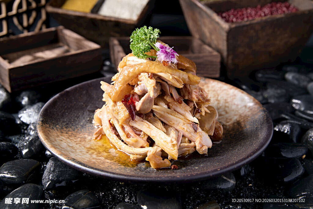 椒麻香辣手撕口水鸡