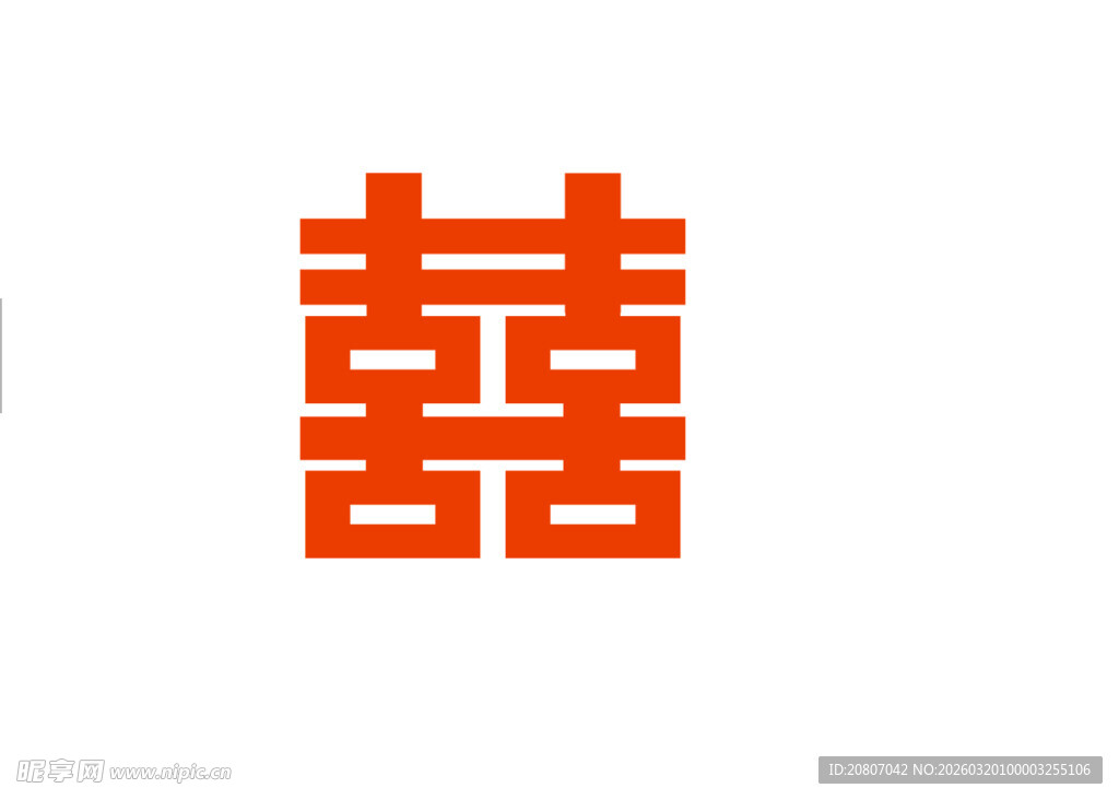红色双喜字图案