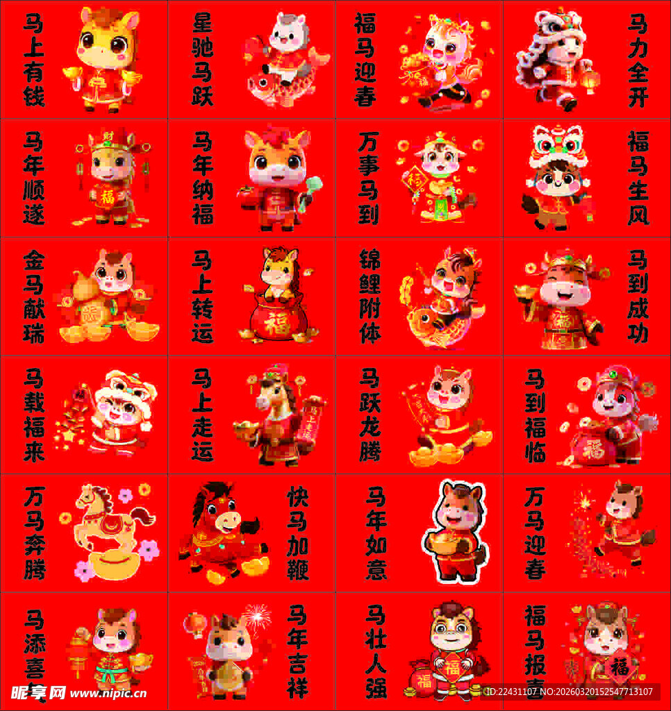 马年成语  祝福语