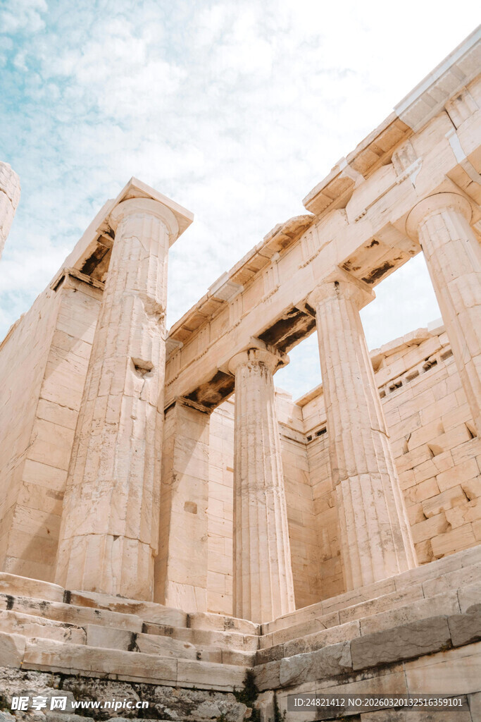 雅典卫城古建筑风貌