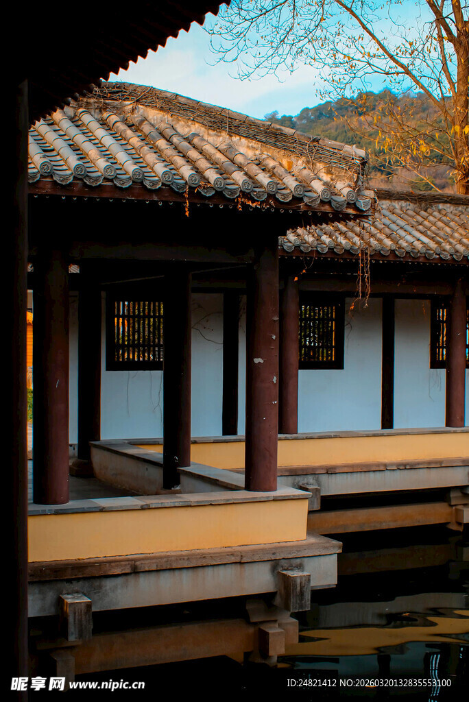 中式传统建筑庭院景致