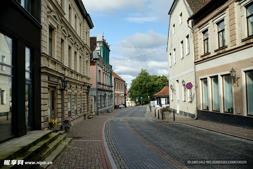 欧洲小镇街道风景