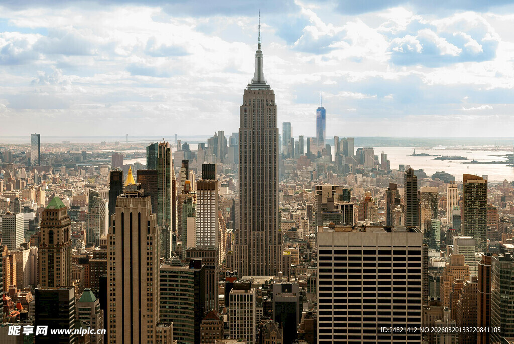 纽约曼哈顿城市天际线
