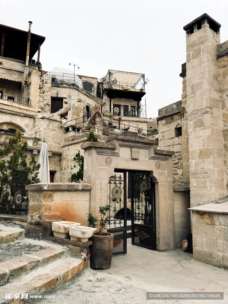 古老庭院建筑景观