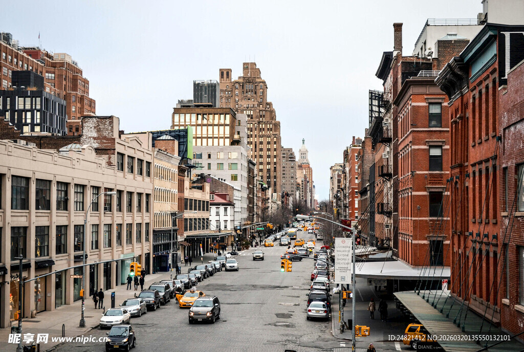 城市街道繁华街景
