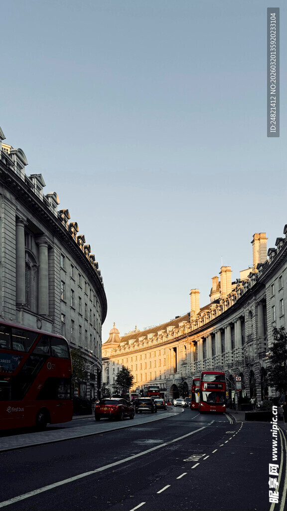 伦敦街道的城市风景