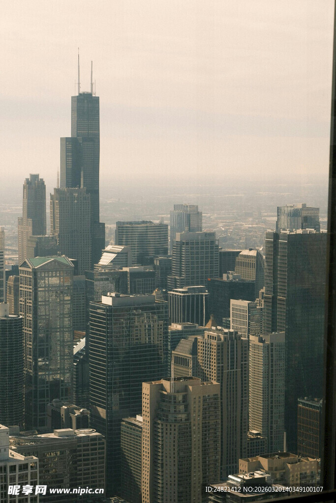 芝加哥城市天际线景观