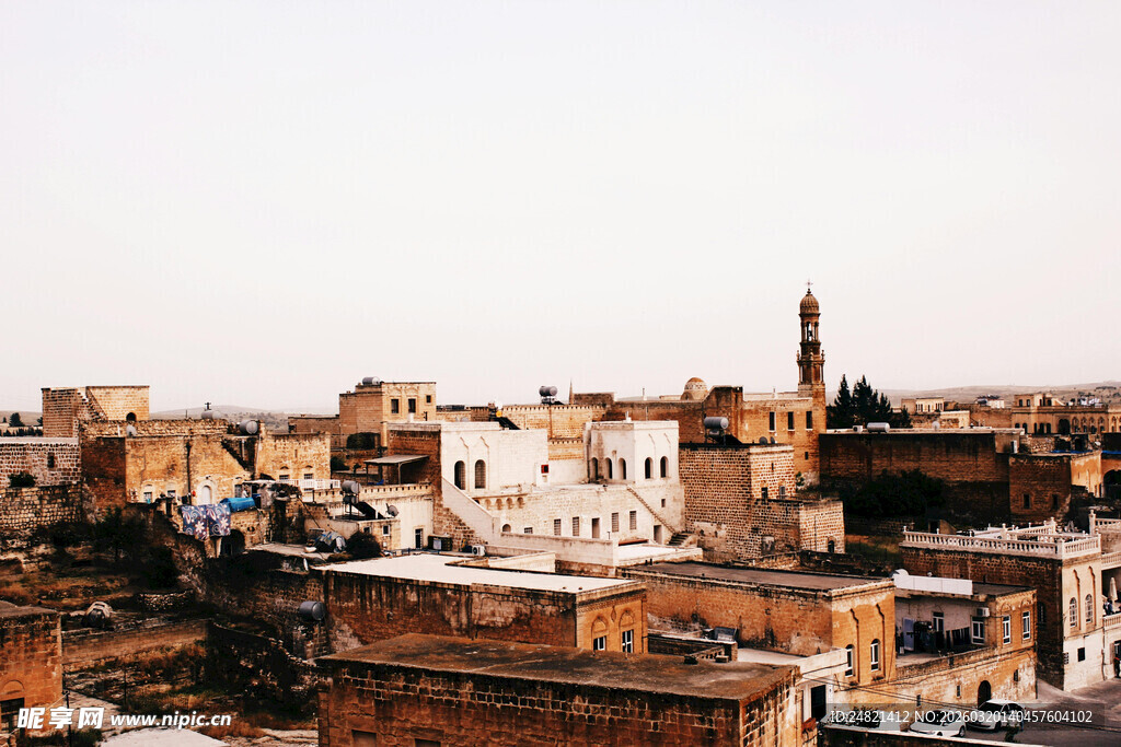 古老城镇建筑景观