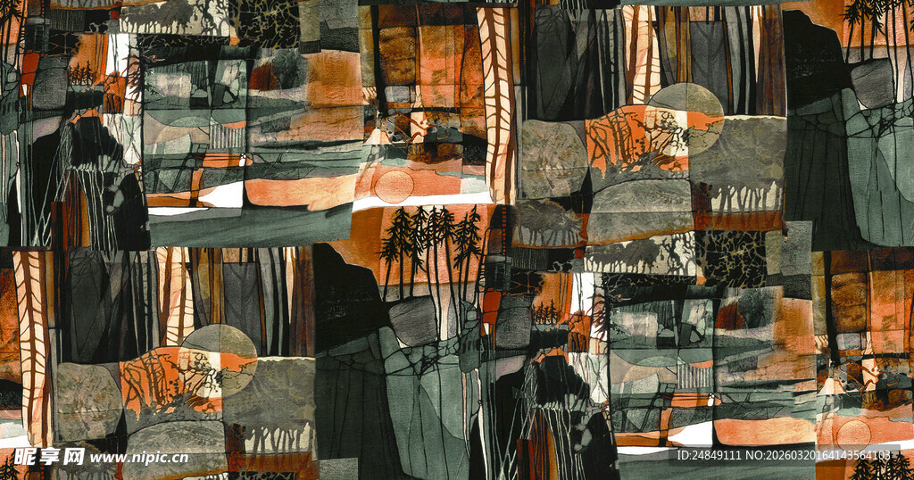 印花数码印花面料花型