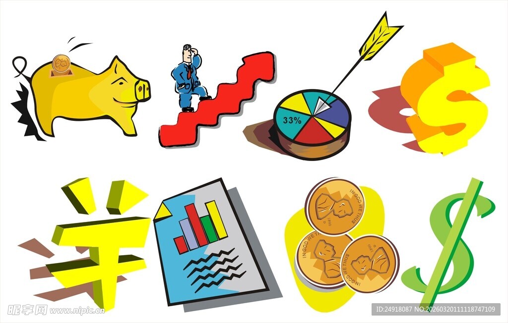 矢量金融元素图标