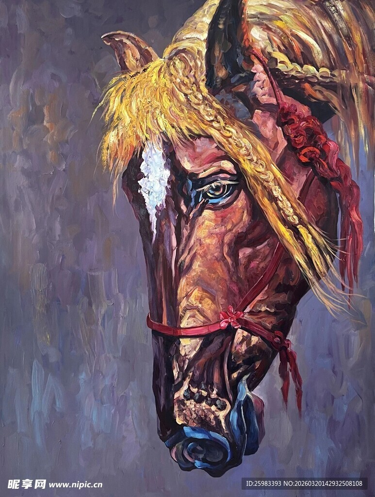 马头油画