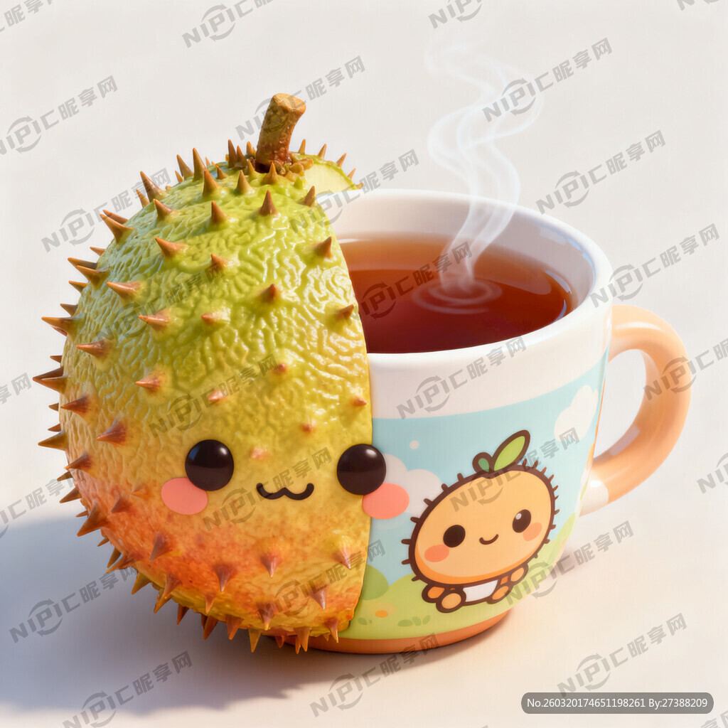 卡通刺梨红茶模型