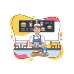 快餐店点餐服务员