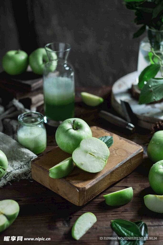 青苹果食材与饮品展示