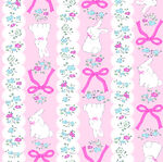 粉色兔子花卉图案背景图