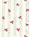 樱桃花卉文字图案背景