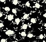 黑白花卉图案布料纹理
