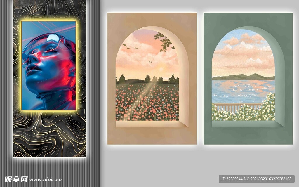 复古风格艺术海报组图