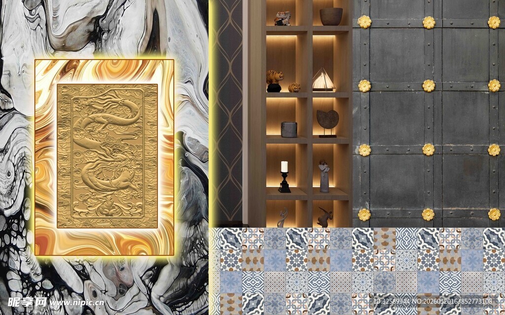 古典奢华装饰材料展示