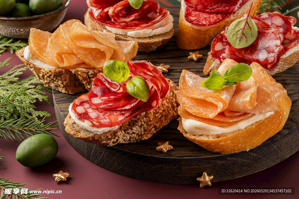 烟熏三文鱼面包片