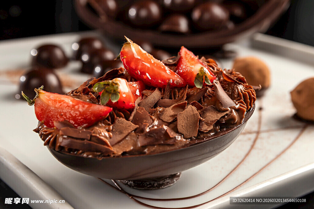 草莓巧克力甜点