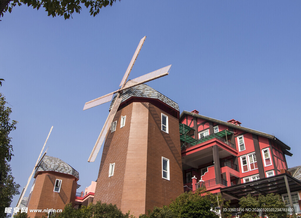 欧式风车建筑景观