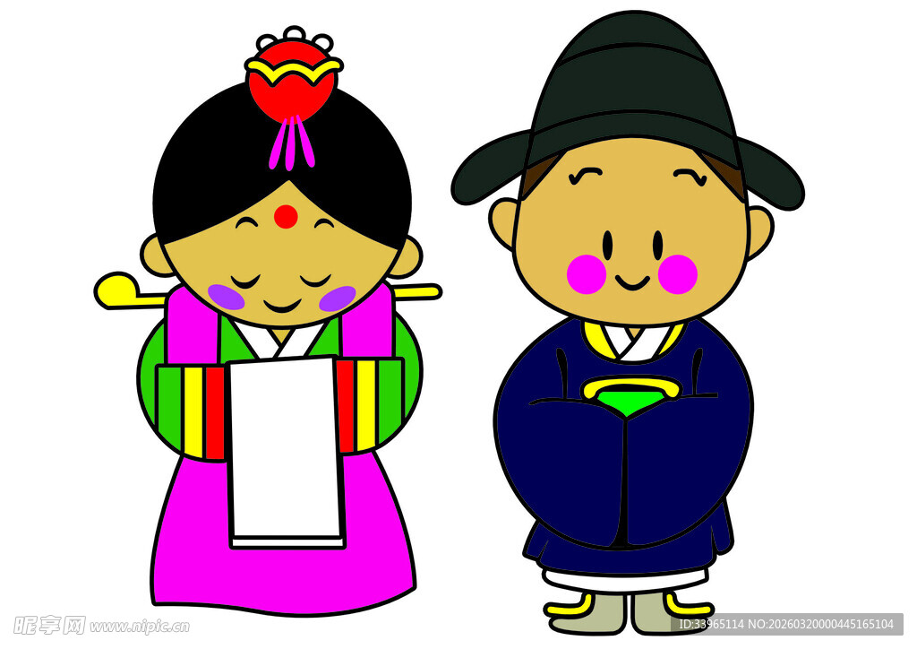 穿韩服的可爱儿童