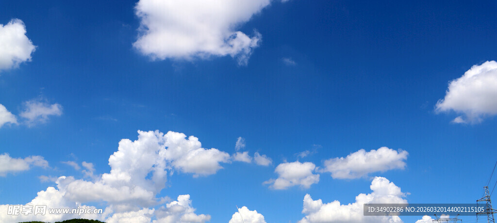 蓝天白云风景图