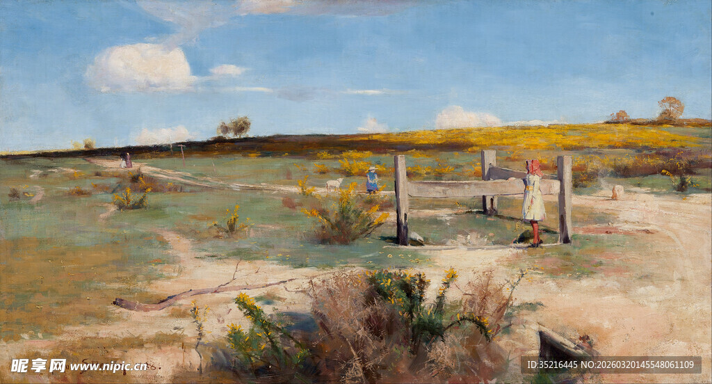 沙漠中的黄色建筑景观