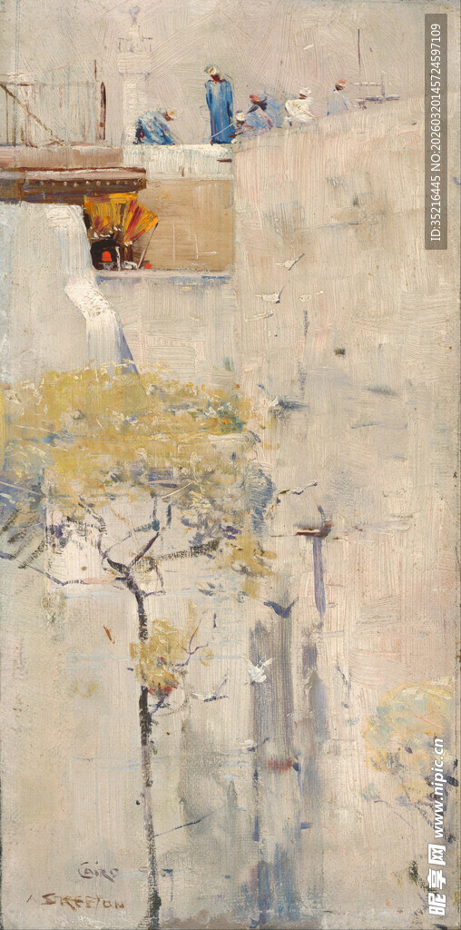 抽象风景绘画作品