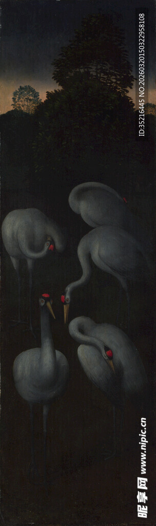 夜晚山坡上的羊群