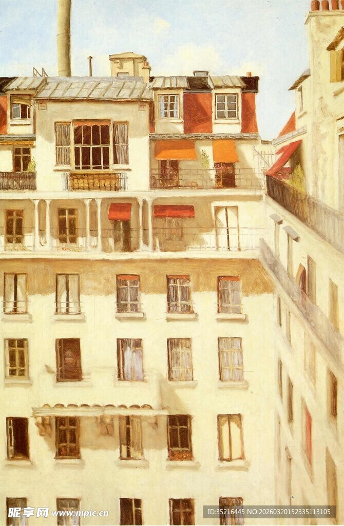 城市中错落有致的多层建筑