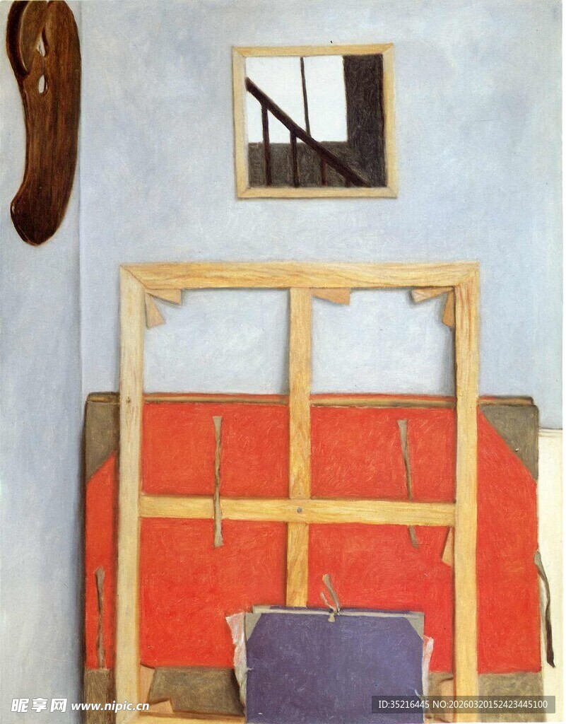 室内木质框架与装饰物件