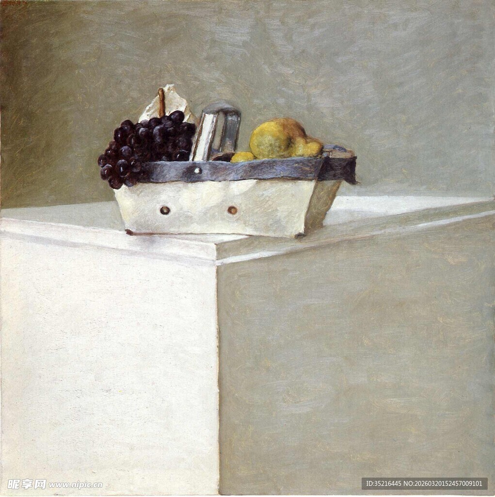 台面上的水果静物组合