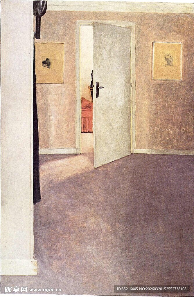 简约室内走廊场景